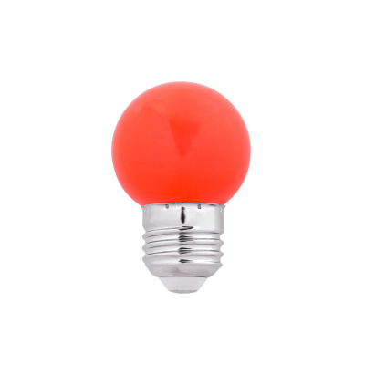 17474 TK-Lighting Bulb G45 RED E27 1W LED