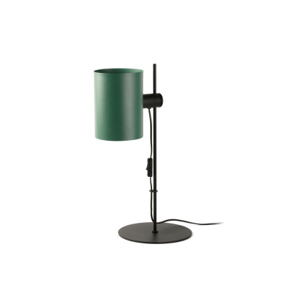 20033-81 Faro GUADALUPE BLACK TABLE LAMP GREEN SHADE 1xE27