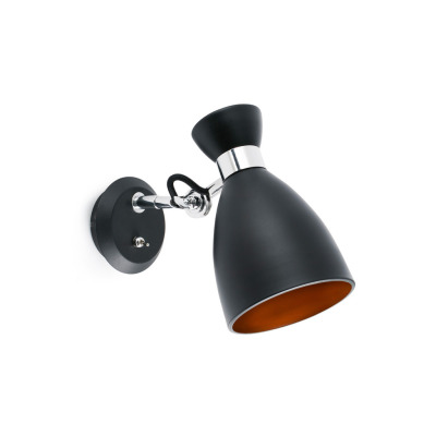 20049 Faro RETRO BLACK AND GOLD WALL LAMP 1 X E14 MAX 20W