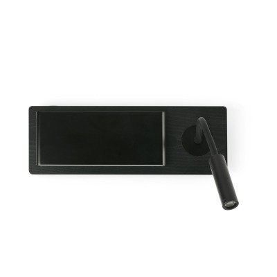 20063 Faro MOOD WALL LAMP BLACK/BLACK  WITH READER 2x3W