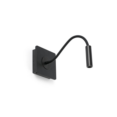 20064 Faro MOOD WALL LAMP BLACK/BLACK WITH READER 2x3W