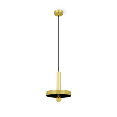 20161 Faro WHIZZ SATIN GOLD AND BLACK PENDANT LAMP
