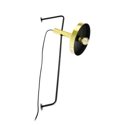 20165-96 Faro WHIZZ GOLD/BLACK WALL LAMP 1XE27