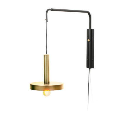 20168 Faro WHIZZ W/L EXTENSIBLE SATIN GOLD/BLACK 1xE27