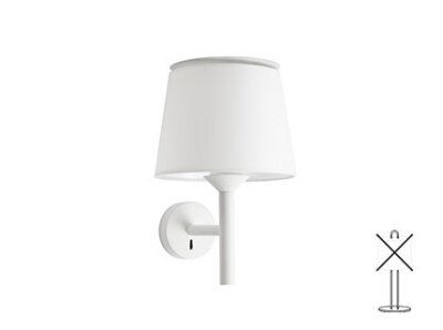 20300 TK-Lighting SAVOY WALL LAMP WHITE  E27       