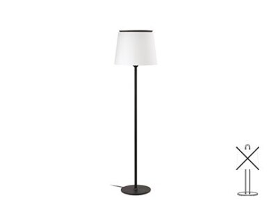20307 TK-Lighting SAVOY FLOOR LAMP BLACK 1xE27     