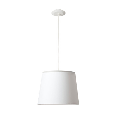 20308-89 Faro SAVOY WHITE PENDANT LAMP W/WHITE SHADE