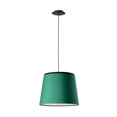 20309-91 Faro SAVOY BLACK PENDANT LAMP W/GREEN SHADE