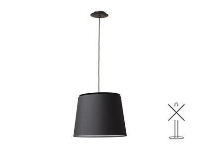20309 TK-Lighting SAVOY PENDANT LAMP BLACK 1xE27   
