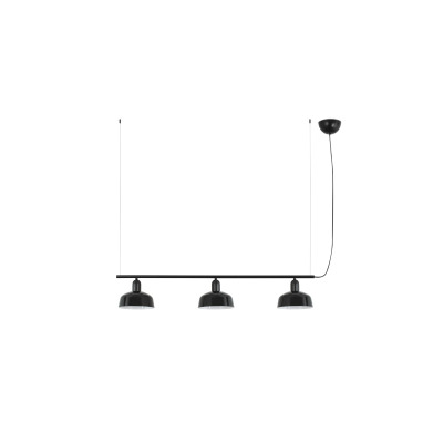 20338-141 Faro TATAWIN PENDANT LAMP LIN. SHADE METAL S BLACK 3xE2