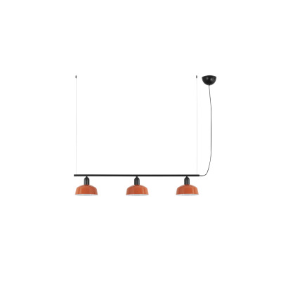 20338-143 Faro TATAWIN PENDANT LAMP LIN. P.METAL S ORANGE ROJ.3xE