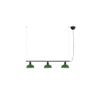 20338-144 Faro TATAWIN PENDANT LAMP LIN. SHADE METAL S GREEN 3xE2