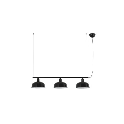 20338-146 Faro TATAWIN PENDANT LAMP LIN. SHADE METAL M BLACK 3xE2