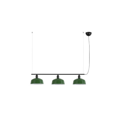 20338-149 Faro TATAWIN PENDANT LAMP LIN. SHADE METAL M GREEN 3xE2