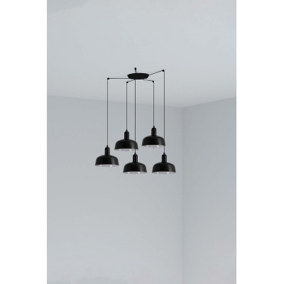 20340-141-5L Faro TATAWIN PENDANT LAMP SHADE METAL S BLACK 5xE27