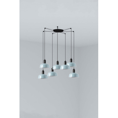 20340-142-7L Faro TATAWIN PENDANT LAMP SCR. METAL S BLUE GRAYISH 7xE