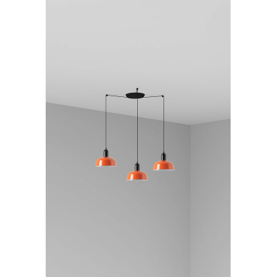 20340-143-3L Faro TATAWIN PENDANT LAMP SCR. METAL S ORANGE RED. 3xE2