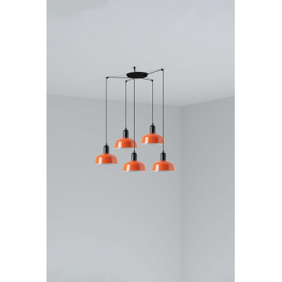 20340-143-5L Faro TATAWIN PENDANT LAMP SCR. METAL S ORANGE RED. 5xE2