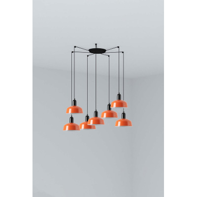 20340-143-7L Faro TATAWIN PENDANT LAMP SCR. METAL S ORANGE RED. 7xE2