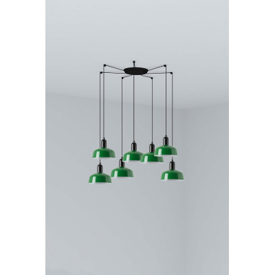 20340-144-7L Faro TATAWIN PENDANT LAMP SHADE METAL S GREEN 7xE27