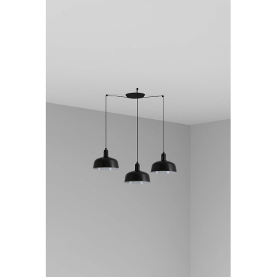 20340-146-3L Faro TATAWIN PENDANT LAMP SHADE METAL M BLACK 3xE27