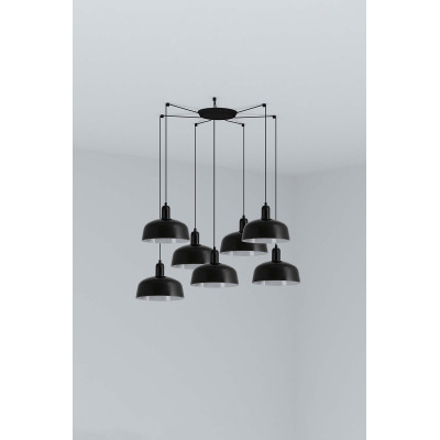 20340-146-7L Faro TATAWIN PENDANT LAMP SHADE METAL M BLACK 7xE27