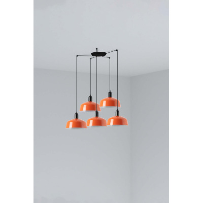 20340-148-5L Faro TATAWIN PENDANT LAMP SCR. METAL M ORANGE RED. 5xE2