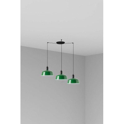 20340-149-3L Faro TATAWIN PENDANT LAMP SHADE METAL M GREEN 3xE27