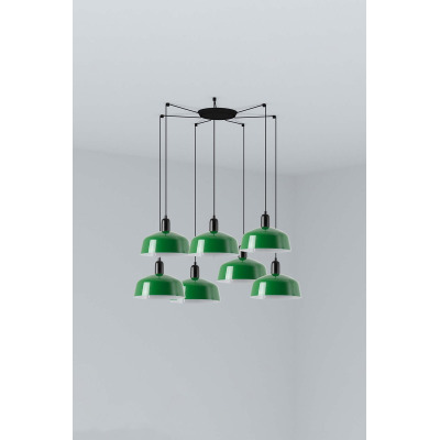 20340-149-7L Faro TATAWIN PENDANT LAMP SHADE METAL M GREEN 7xE27