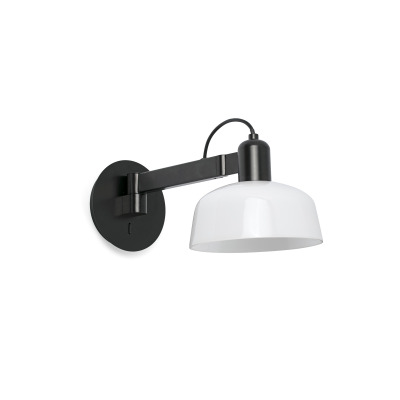 20342-140 Faro TATAWIN WALL LAMP ARM SHADE METAL WHITE 1xE27