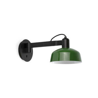 20342-144 Faro TATAWIN WALL LAMP ARM SHADE METAL GREEN 1xE27