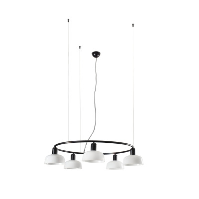 20343-116-5L Faro TATAWIN CIRCULAR PENDANT WHITE SHADE S 5xE27
