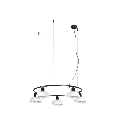 20343-140-5L Faro TATAWIN PENDANT LAMP CIR. SCR. METAL S WHITE 5xE27