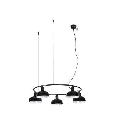 20343-141-5L Faro TATAWIN PENDANT LAMP CIR. SHADE METAL S BLACK 5xE2