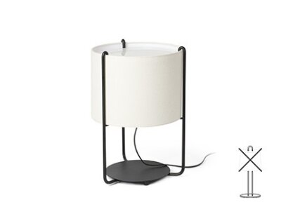 24020 TK-Lighting DRUM TABLE LAMP BLACK 1xE27      