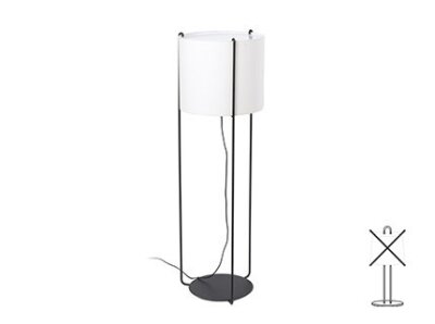 24023 TK-Lighting DRUM FLOOR LAMP BLACK 1xE27      