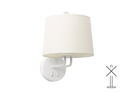 24030 TK-Lighting MONTREAL WALL LAMP WHITE 1xE27