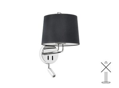24033 TK-Lighting MONTREAL W/L CHROME E27 READER 1-3W 2700K