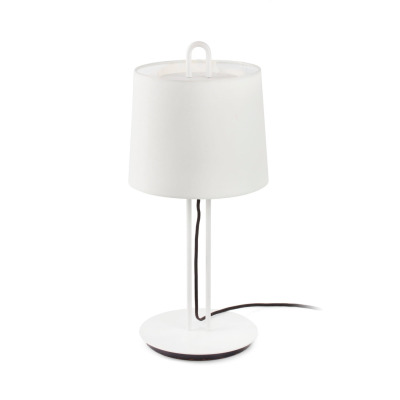 24034-04 Faro MONTREAL WHITE TABLE LAMP WHITE SHADE
