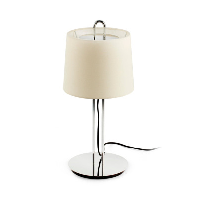 24035-05 Faro MONTREAL Chrome/beige table lamp