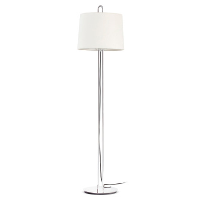 24037-07 Faro MONTREAL CHROME FLOOR LAMP WHITE SHADE