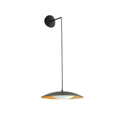 24501 Faro SLIM Black and gold pendant/wall lamp