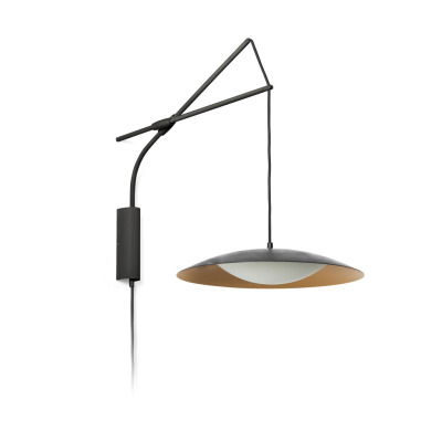 24503 Faro SLIM Black extensible wall lamp