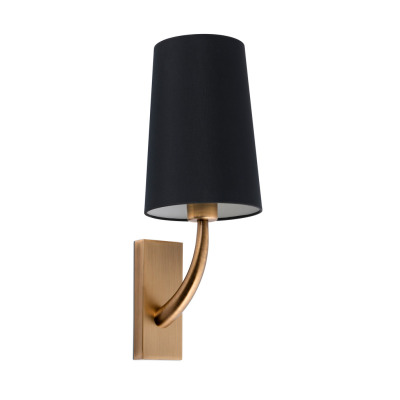 29681-21 Faro REM OLD GOLD WALL LAMP BLACK SHADE
