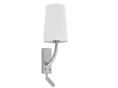 29682 TK-Lighting REM MATT NICKEL WALL LAMP+READER
