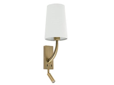 29683 TK-Lighting REM OLD GOLD WALL LAMP+READER
