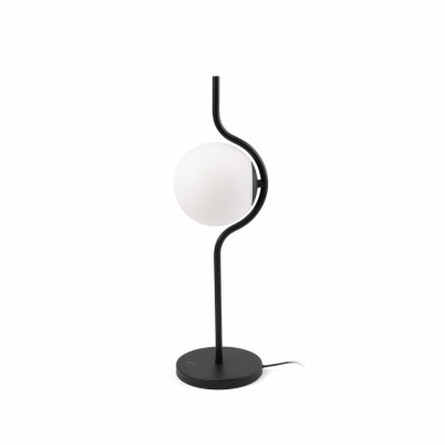 29697 Faro LE VITA BLACK TABLE LAMP DIM LED 7W 2700K