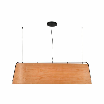 29849 Faro STOOD PENDANT LAMP 5XE27 BLACK + WOOD MAX 20W