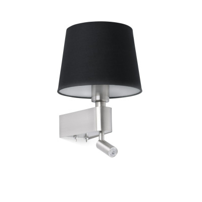 29977 Faro ROOM Black wall lamp with reader
