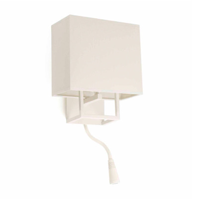 29982 Faro VESPER BEIGE WALL LAMP WITH READER LED 1 X E14 20W